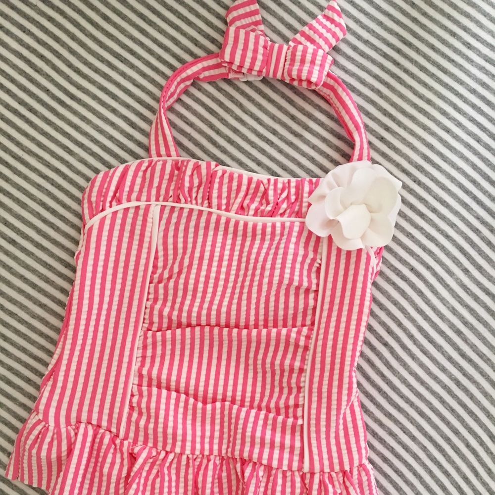 Janie and Jack Seersucker Swimsuit 6-12 m